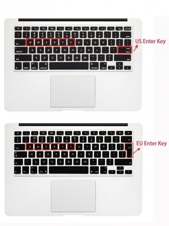 Silikonový ochranný obal na klávesnici EU verze pro Apple MacBook Air 13" (2012-2017) - průhledný