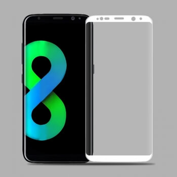 3x 3D ochranné tvrzené sklo pro Samsung Galaxy S8 G950F - bílé - 2+1 zdarma