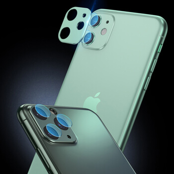 2v1 Ochranný hliníkový rámeček a ochranné sklo na zadní kameru pro Apple iPhone 11 Pro - šedý