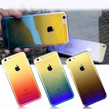Duhový plastový ultratenký kryt pro Apple iPhone 8 - fialovo modrá duha