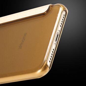 Flipové pouzdro z ekokůže s okénkem pro Apple iPhone X/XS - zlaté