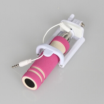 Teleskopická Selfie tyč s ovládáním 60 cm - růžová