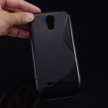 Silikonový mléčný ochranný obal pro Samsung Galaxy S4 i9505 - černý