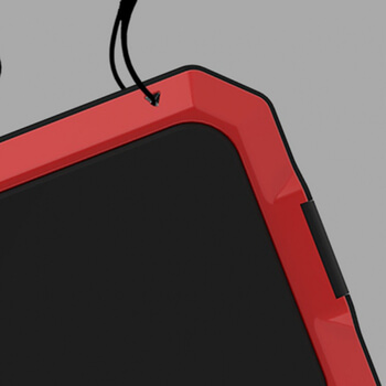 EXTRÉMNĚ odolný hliníkovo-silikonový obal pro Apple iPhone SE (2020) - červený