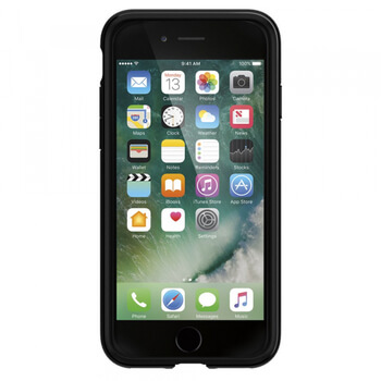 Ochranný silikonový obal karbon pro Apple iPhone SE (2020) - černý