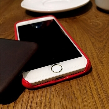 Měnící se termo ochranný kryt pro Apple iPhone SE (2020) - černo/červený