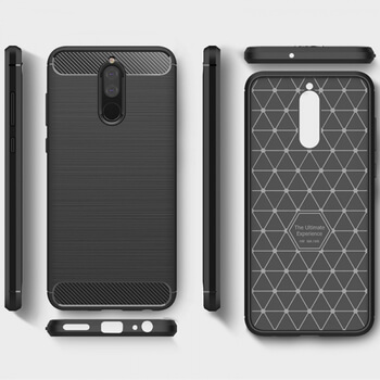 Ochranný silikonový obal karbon pro Huawei Mate 10 Lite - černý