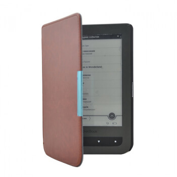 Kožený flipový kryt pro čtečku elektronických knih 626 Touch Lux 3 SES - fialový