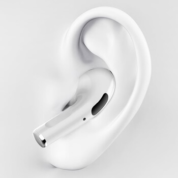 Chytrá bezdrátová bluetooth sluchátka TWS 3. generace s mikrofonem a nabíjecím pouzdrem bílá
