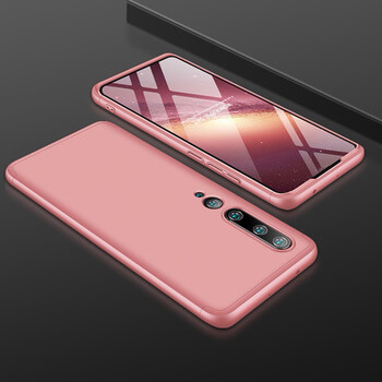 Ochranný 360° celotělový plastový kryt pro Xiaomi Mi 10 - růžový