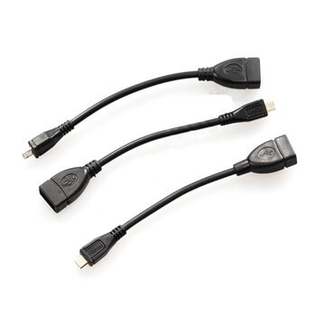 USB OTG propojovací kabel pro Micro USB - černý