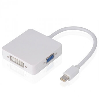 3v1 Redukce Mini DisplayPort (Thunderbolt) na HDMI, VGA a DVI pro Apple Macbook