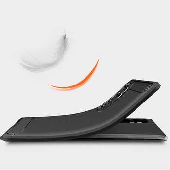 Ochranný silikonový obal karbon pro Xiaomi Mi Note 10 Lite - černý