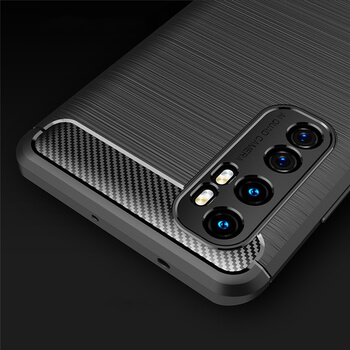 Ochranný silikonový obal karbon pro Xiaomi Mi Note 10 Lite - černý