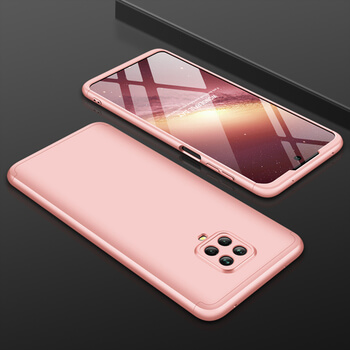 Ochranný 360° celotělový plastový kryt pro Xiaomi Redmi Note 9 Pro - růžový