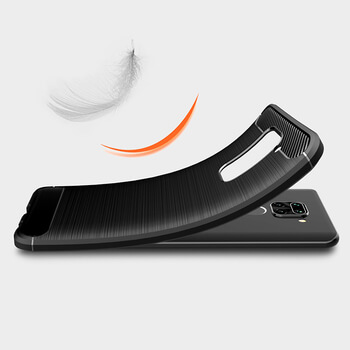Ochranný silikonový obal karbon pro Xiaomi Redmi Note 9 - černý
