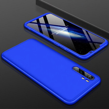 Ochranný 360° celotělový plastový kryt pro Xiaomi Mi Note 10 Lite - modrý