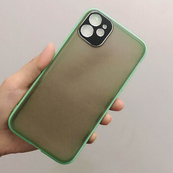 Silikonový obal s lemováním a ochranou pro objektiv kamery a fotoaparátu pro Apple iPhone 8 světle zelený