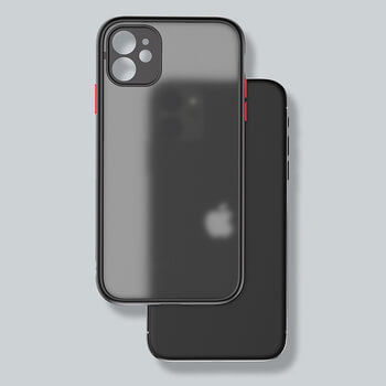 Silikonový obal s lemováním a ochranou pro objektiv kamery a fotoaparátu pro Apple iPhone 8 černý