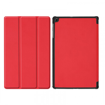 2v1 Smart flip cover + zadní plastový ochranný kryt pro Lenovo TAB M10 X605F/X505F - červený