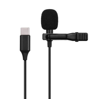 Audio klopový USB-C mikrofon se skřipcem 1,5 m