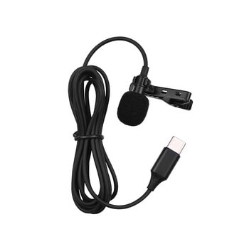 Audio klopový USB-C mikrofon se skřipcem 1,5 m