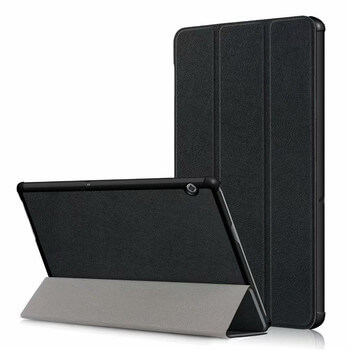 2v1 Smart flip cover + zadní plastový ochranný kryt pro Huawei MediaPad T5 10.1" - černý