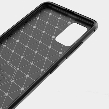 Ochranný silikonový obal karbon pro Samsung Galaxy Note 10 Lite - černý