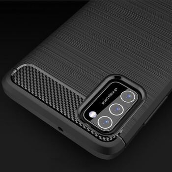 Ochranný silikonový obal karbon pro Samsung Galaxy A41 A415F - černý