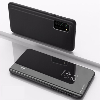 Zrcadlový plastový flip obal pro Samsung Galaxy A41 A415F - černý