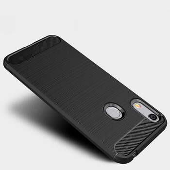 Ochranný silikonový obal karbon pro Huawei Y6S - černý