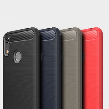 Ochranný silikonový obal karbon pro Huawei Y6S - černý