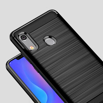 Ochranný silikonový obal karbon pro Huawei Y6S - černý