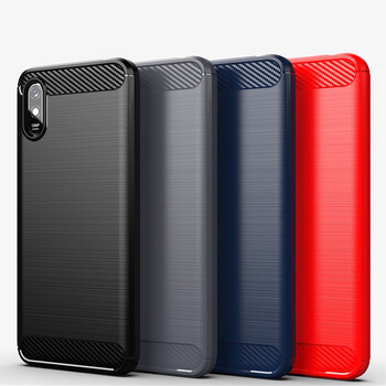 Ochranný silikonový obal karbon pro Xiaomi Redmi 9A - černý