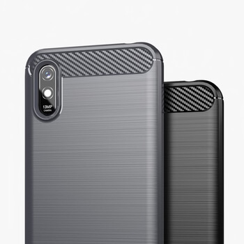 Ochranný silikonový obal karbon pro Xiaomi Redmi 9A - černý