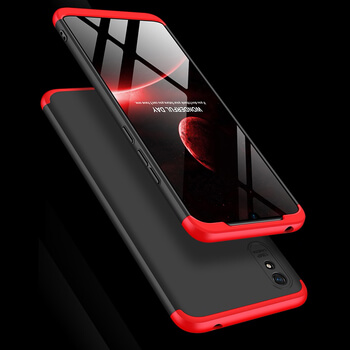 Ochranný 360° celotělový plastový kryt pro Xiaomi Redmi 9A - červený
