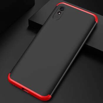 Ochranný 360° celotělový plastový kryt pro Xiaomi Redmi 9A - červený