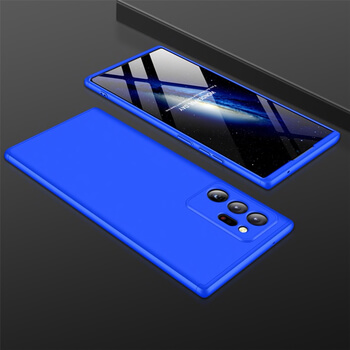 Ochranný 360° celotělový plastový kryt pro Samsung Galaxy Note 20 Ultra - modrý