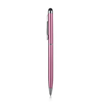 2v1 Dotykové pero Stylus s propiskou - světle růžové