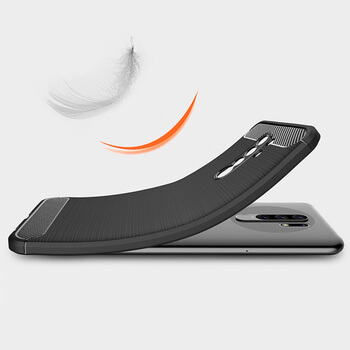 Ochranný silikonový obal karbon pro Xiaomi Redmi 9 - černý