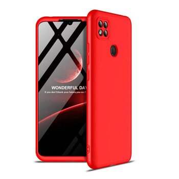 Ochranný 360° celotělový plastový kryt pro Xiaomi Redmi 9C - červený