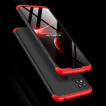 Ochranný 360° celotělový plastový kryt pro Xiaomi Redmi 9C - červený