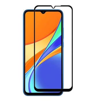 3x 3D ochranné tvrzené sklo s rámečkem pro Xiaomi Redmi 9C - černé - 2+1 zdarma