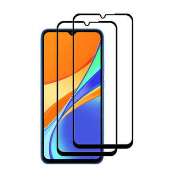 3x 3D ochranné tvrzené sklo s rámečkem pro Xiaomi Redmi 9C - černé - 2+1 zdarma