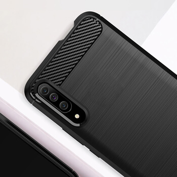 Ochranný silikonový obal karbon pro Honor 9X Pro - černý