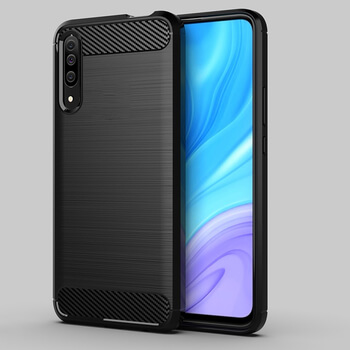 Ochranný silikonový obal karbon pro Honor 9X Pro - černý