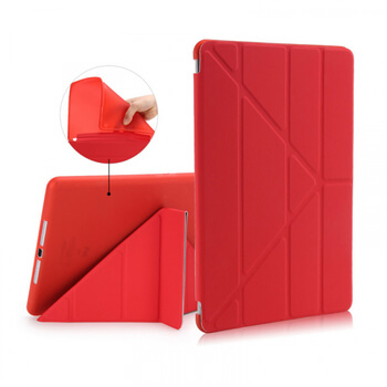 2v1 Smart flip cover + zadní silikonový ochranný obal pro Apple iPad Air 4 10.9" 2020 - červený