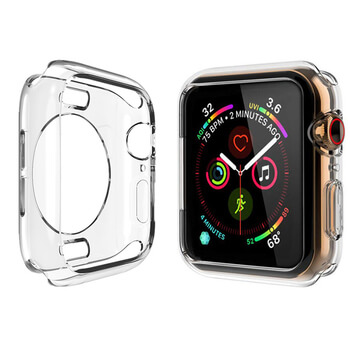 Ultratenký silikonový obal pro chytré hodinky Apple Watch 40 mm (6.série) - průhledný