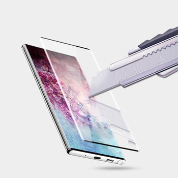 3x 3D ochranné tvrzené sklo pro Samsung Galaxy Note 10+ N975F - černé - 2+1 zdarma