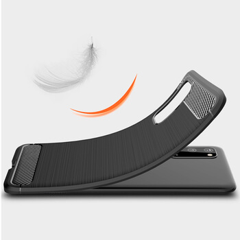 Ochranný silikonový obal karbon pro Samsung Galaxy S20 FE - černý